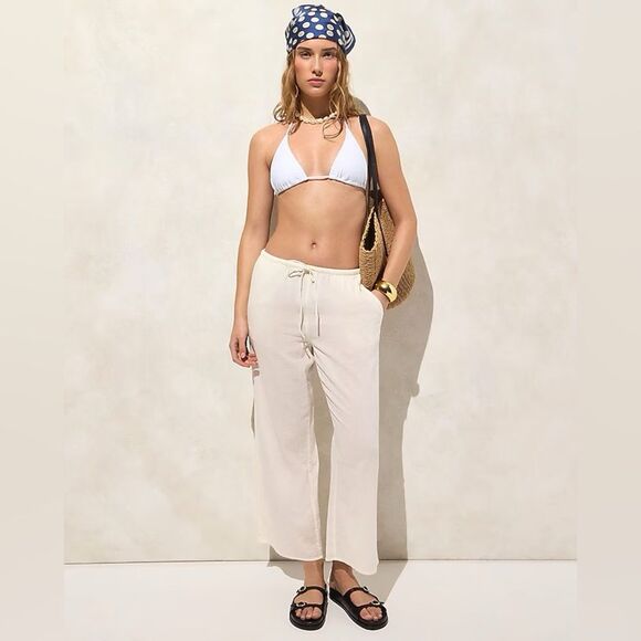 NWT J CREW Airy gauze beach pant in black - Picture 2 of 7